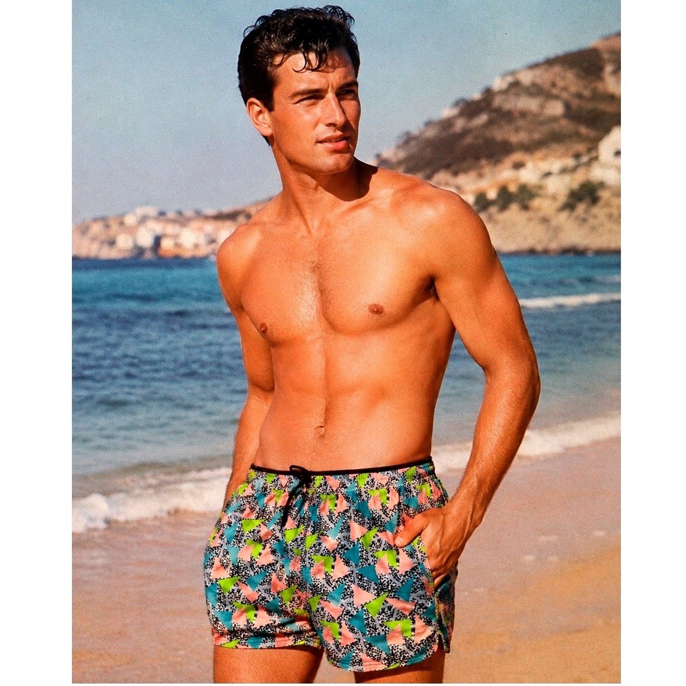 Nike Mens Geometric Polka Dot Swim Trunks NESSC459 Multicolor‎ Large 5in Inseam